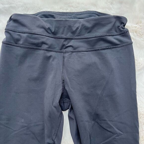 Lululemon Crop Leggings Tights Black Workout Athletic Activewear women’s size 6 - Picture 3 of 11